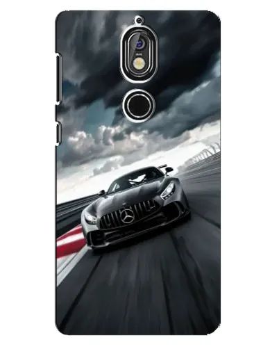 Чехол для Nokia 7 с картинкой «Гоночный Mercedes AMG»