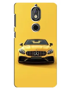 Чехол для Nokia 7 с картинкой «Желтый Mercedes GT»
