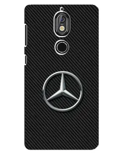 Чохол для Nokia 7 з картинкою «Карбоновий Mercedes стиль»