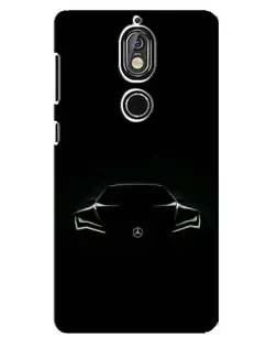 Чохол для Nokia 7 з картинкою «Mercedes — силует авто»