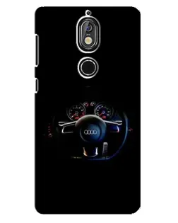 Чехол для Nokia 7 с картинкой «Салон Audi — руль»