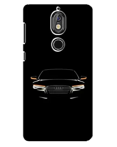 Чехол для Nokia 7 с картинкой «Audi — ночной контур»
