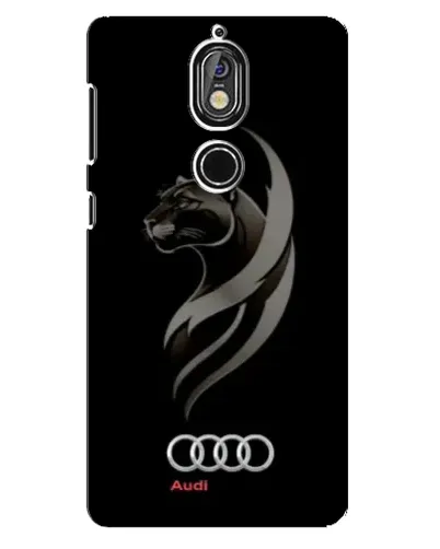 Чехол для Nokia 7 с картинкой «Графика — пантера и Audi»