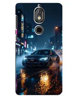 Чохол для Nokia 7 з картинкою «Нічне місто та Audi» Чохол для Nokia 7 з картинкою «Нічне місто та Audi»