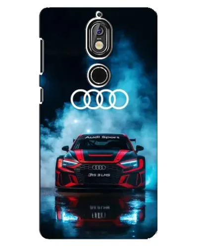 Чехол для Nokia 7 с картинкой «Audi Sport — неон»