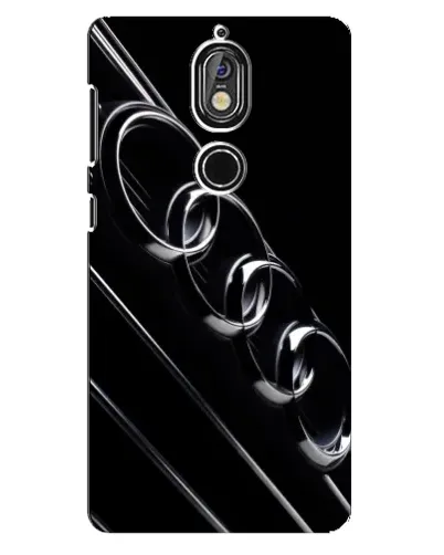 Чехол для Nokia 7 с картинкой «Audi — абстрактные кольца»