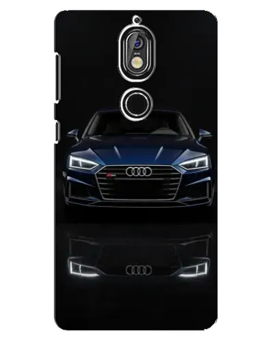 Чехол для Nokia 7 с картинкой «Audi — ночное отражение»