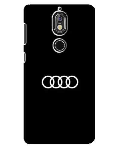 Чехол для Nokia 7 с картинкой «Audi White Logo»