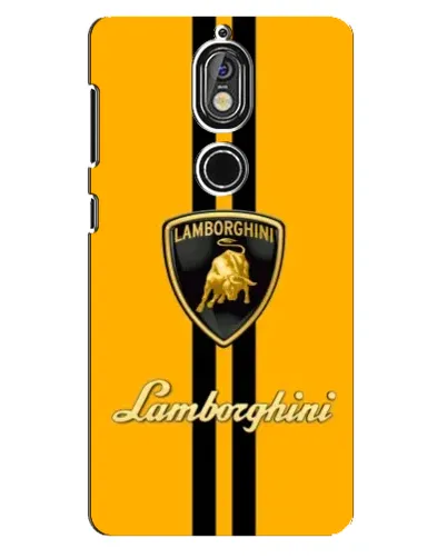 Чехол для Nokia 7 с картинкой «Lamborghini Stripe желтый»