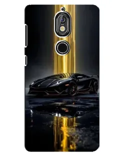 Чохол для Nokia 7 з картинкою «Нічний Lamborghini драйв»