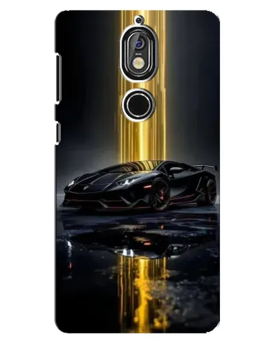 Чехол для Nokia 7 с картинкой «Ночной Lamborghini драйв»