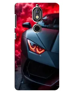 Чохол для Nokia 7 з картинкою «Lamborghini червоне сяйво»