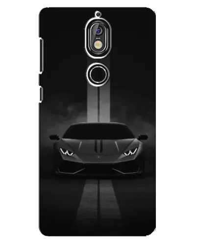 Чехол для Nokia 7 с картинкой «Lamborghini симметрия дорог»