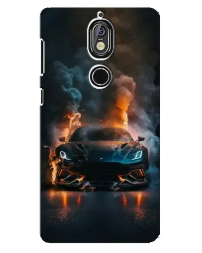 Чехол для Nokia 7 с картинкой «Lamborghini дымная эстетика»