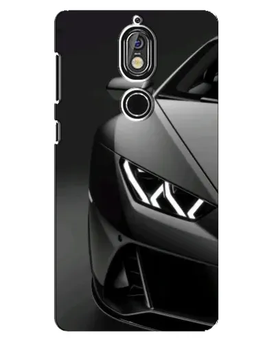 Чехол для Nokia 7 с картинкой «Lamborghini фары детализация»