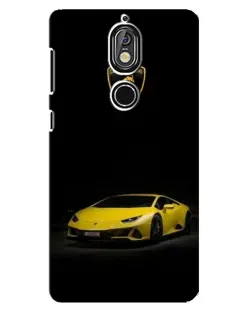 Чохол для Nokia 7 з картинкою «Lamborghini жовтий акцент»