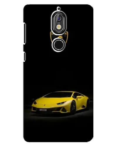 Чехол для Nokia 7 с картинкой «Lamborghini желтый акцент»