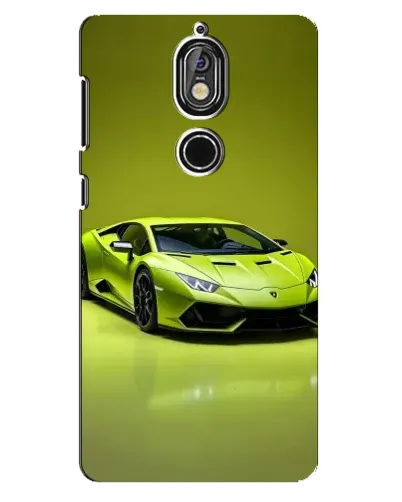 Чехол для Nokia 7 с картинкой «Салатовый Lamborghini Huracan»