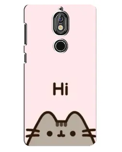 Чехол для Nokia 7 с картинкой «Пушин говорит Hi»