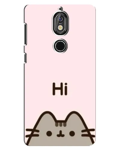 Чехол для Nokia 7 с картинкой «Пушин говорит Hi»