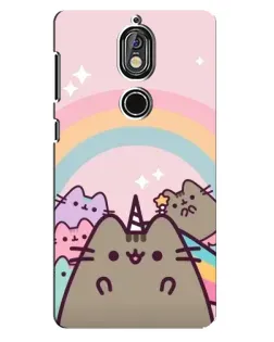 Чехол для Nokia 7 с картинкой «Единорог Pusheen»