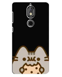 Чехол для Nokia 7 с картинкой «Пушин на черном»