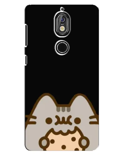 Чехол для Nokia 7 с картинкой «Пушин на черном»