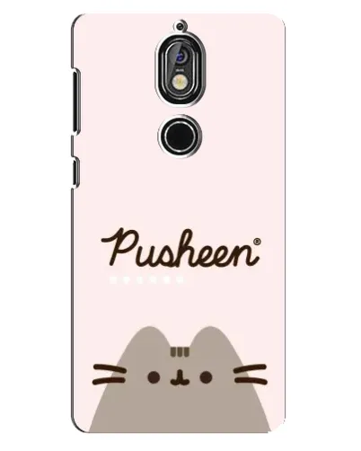 Чехол для Nokia 7 с картинкой «Pusheen логотип»