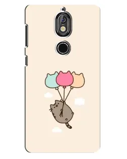 Чехол для Nokia 7 с картинкой «Пушин на шариках»