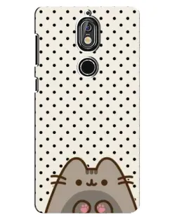 Чехол для Nokia 7 с картинкой «Пушин в горошек»
