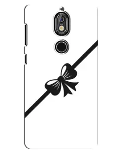 Чехол для Nokia 7 с картинкой «Диагональный бант»