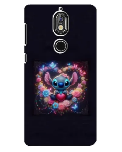 Чохол для Nokia 7 з картинкою «Stitch у квітах» Чохол для Nokia 7 з картинкою «Stitch у квітах»