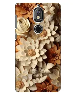 Чохол для Nokia 7 з картинкою «Бежевий флористичний декор» Чохол для Nokia 7 з картинкою «Бежевий флористичний декор»