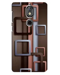 Чохол для Nokia 7 з картинкою «Коричневі об'ємні квадрати» Чохол для Nokia 7 з картинкою «Коричневі об'ємні квадрати»