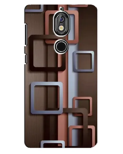 Чохол для Nokia 7 з картинкою «Коричневі об'ємні квадрати» Чохол для Nokia 7 з картинкою «Коричневі об'ємні квадрати»