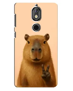 Чохол для Nokia 7 з картинкою «Капібара вікторія» Чохол для Nokia 7 з картинкою «Капібара вікторія»