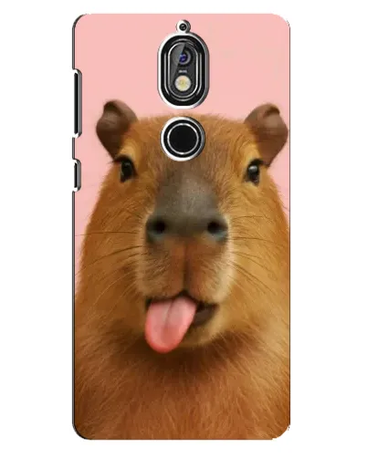 Чохол для Nokia 7 з картинкою «Капібара з язиком» Чохол для Nokia 7 з картинкою «Капібара з язиком»
