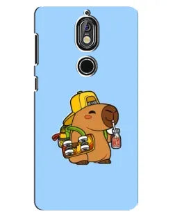 Чохол для Nokia 7 з картинкою «Капібара на скейті» Чохол для Nokia 7 з картинкою «Капібара на скейті»
