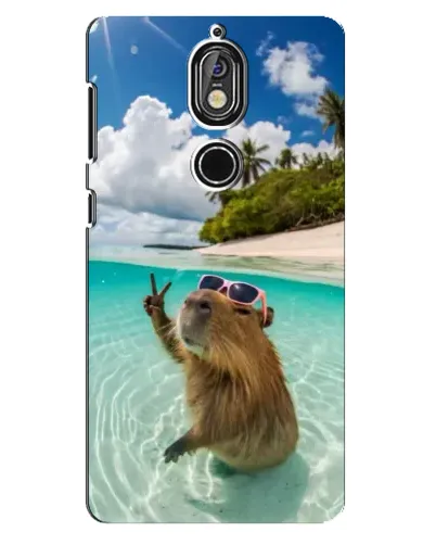 Чохол для Nokia 7 з картинкою «Капібара на морі» Чохол для Nokia 7 з картинкою «Капібара на морі»
