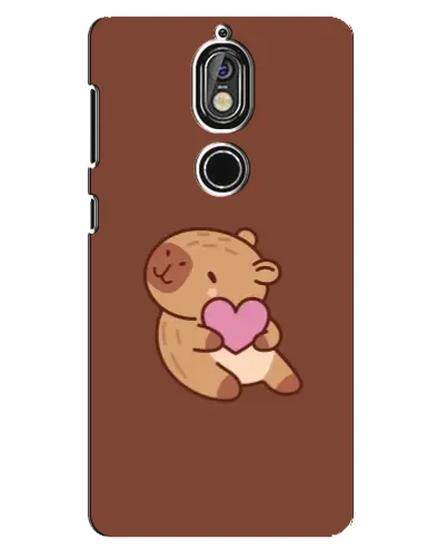 Чохол для Nokia 7 з картинкою «Капібара з серцем» Чохол для Nokia 7 з картинкою «Капібара з серцем»