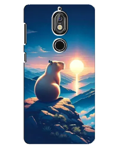 Чохол для Nokia 7 з картинкою «Захід сонця з капібарою» Чохол для Nokia 7 з картинкою «Захід сонця з капібарою»