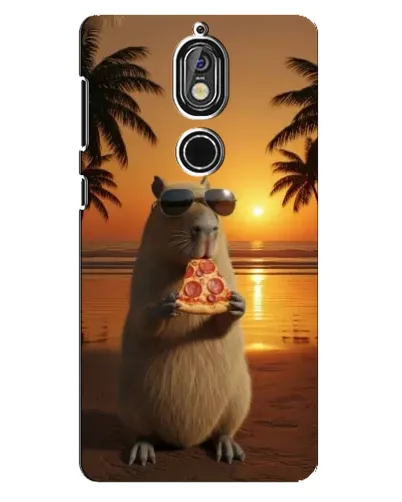 Чохол для Nokia 7 з картинкою «Капібара з піцою» Чохол для Nokia 7 з картинкою «Капібара з піцою»