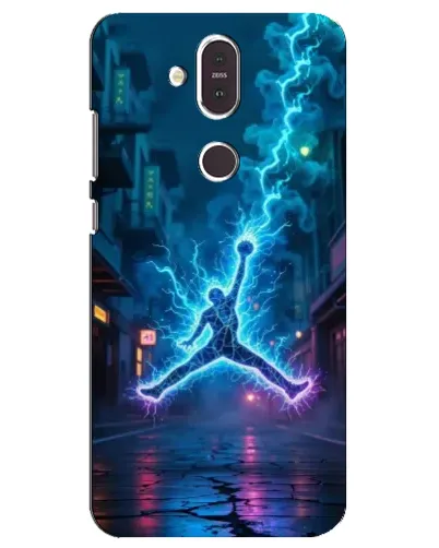 Чехол для Nokia 8.1 (2018) с картинкой «Jordan Gold Jumpman»