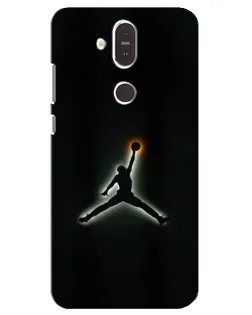 Чехол для Nokia 8.1 (2018) с картинкой «Jordan Gradient Logo»
