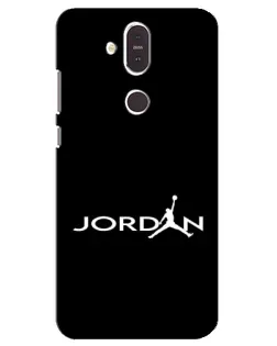Чехол для Nokia 8.1 (2018) с картинкой «Jordan White Logo»