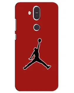 Чехол для Nokia 8.1 (2018) с картинкой «Jordan Red Back»