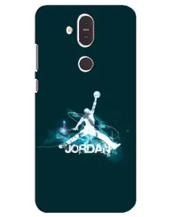 Чехол для Nokia 8.1 (2018) с картинкой «Jordan Blue Fire»
