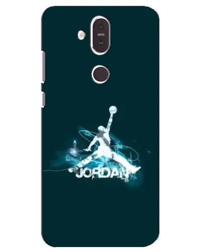 Чехол для Nokia 8.1 (2018) с картинкой «Jordan Blue Fire»
