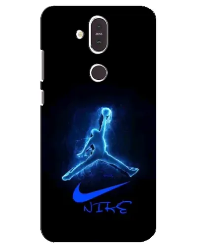 Чехол для Nokia 8.1 (2018) с картинкой «Jordan Neon Blue»