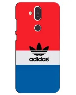 Чехол для Nokia 8.1 (2018) с картинкой «Ретро блоки Adidas»